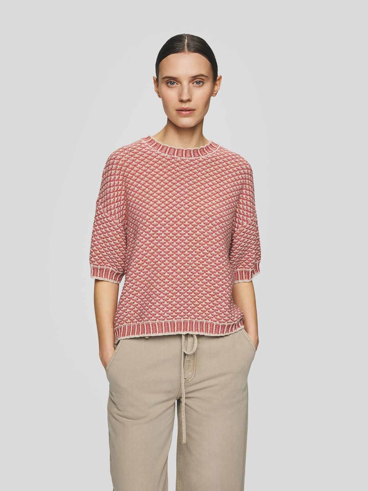MSCH Catina Pilla 2/4 Pullover Oatmeal / F Rose