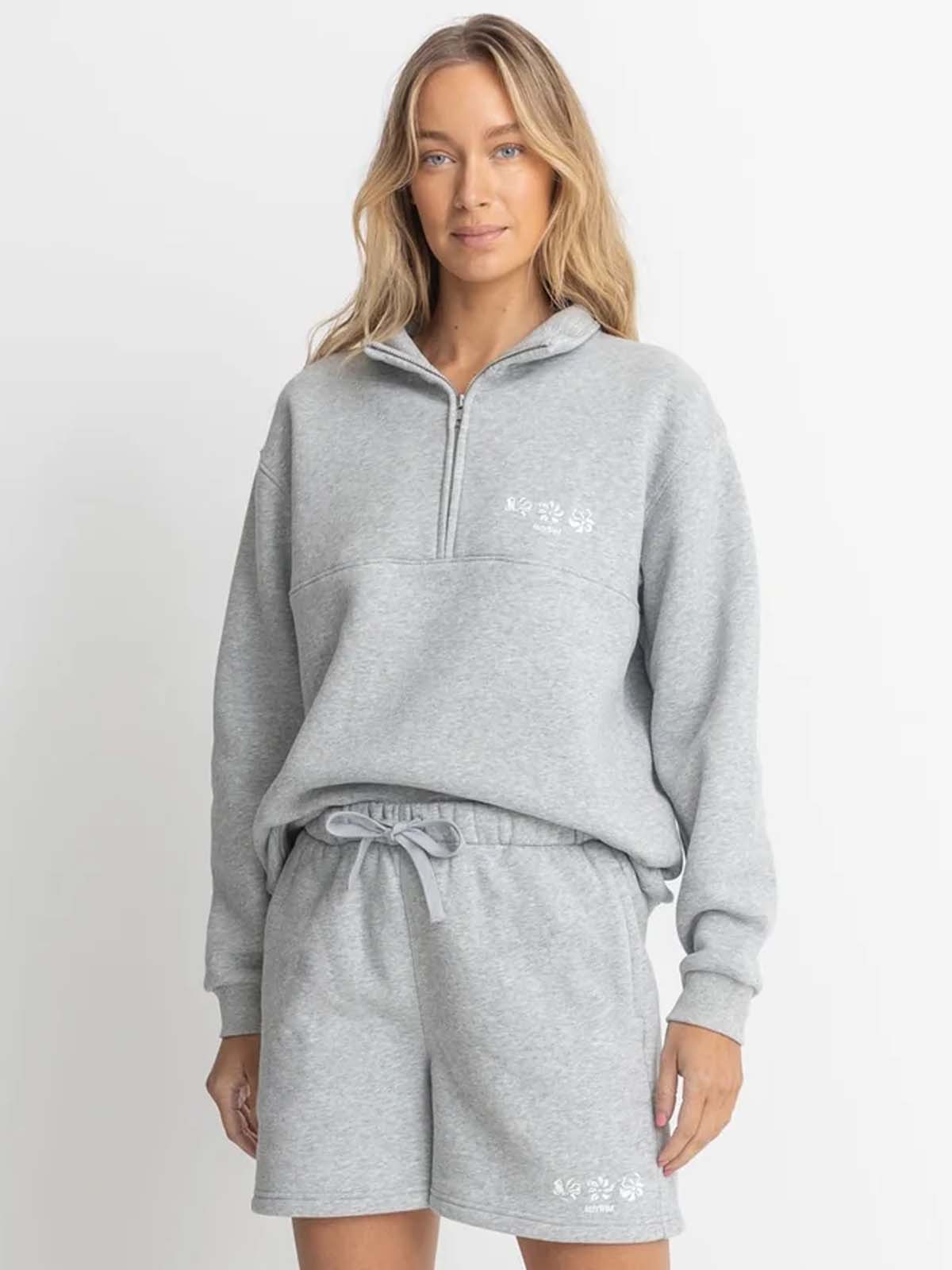 Rhythm Women's Pacifica 1/4 Zip Fleece Grey