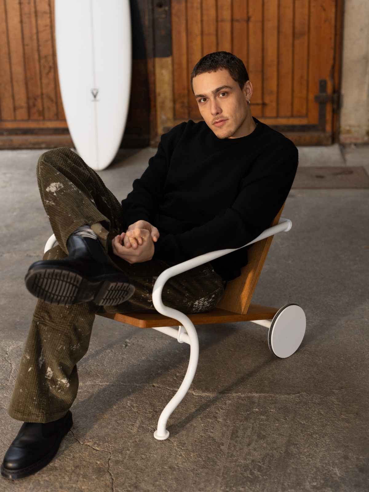 Visitor Clothing Men's Wool Yak Cashmere Sweater Black