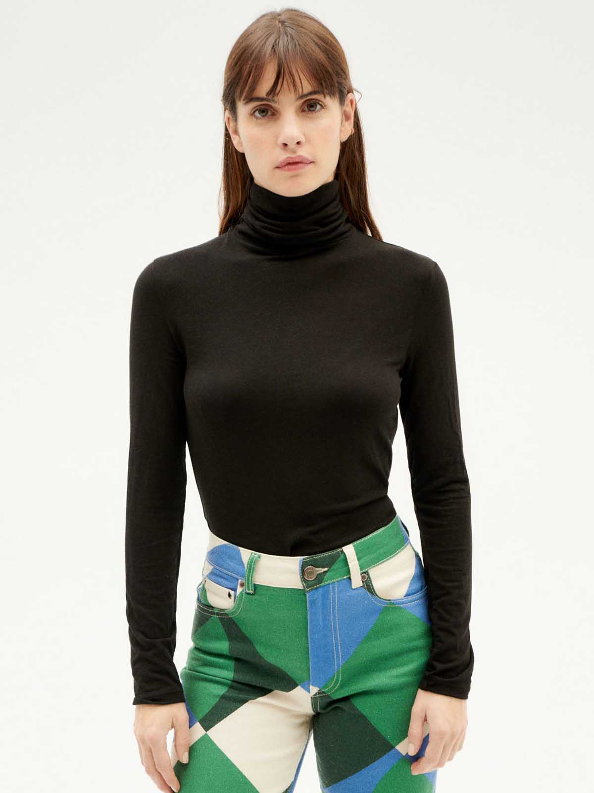 Thinking Mu Noe Chachemire L/S Top Black