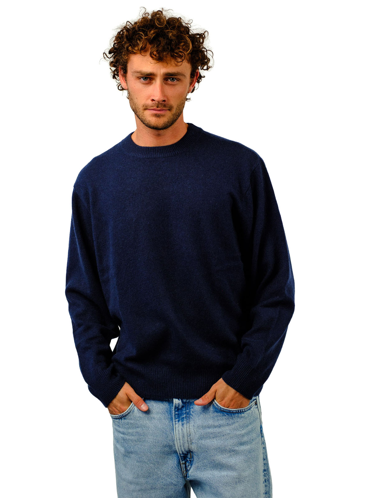 Visitor Clothing Men's Pelagos Cashmere Sweater Navy