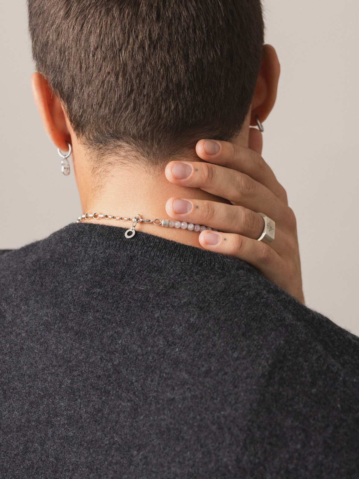 Visitor Clothing Men's Cashmere Sweater Charcoal