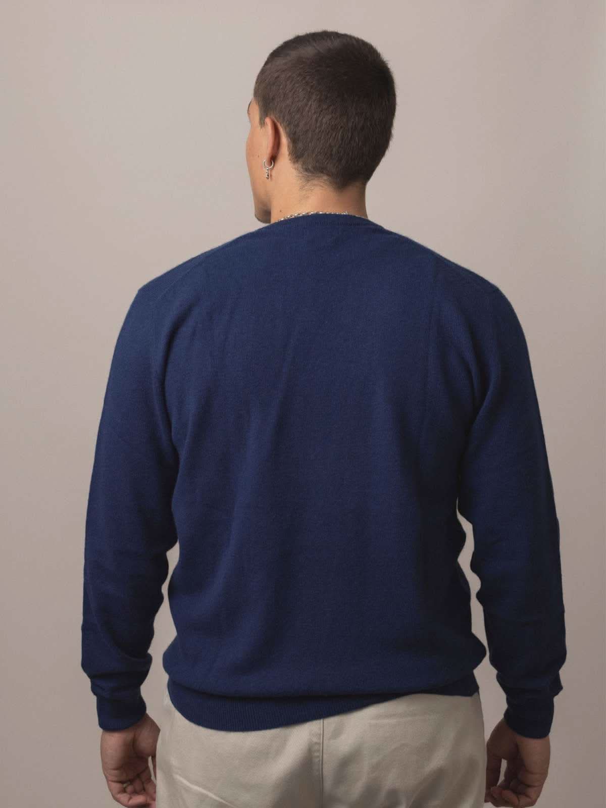 Visitor Clothing Men's Cashmere Sweater Midnight Blue