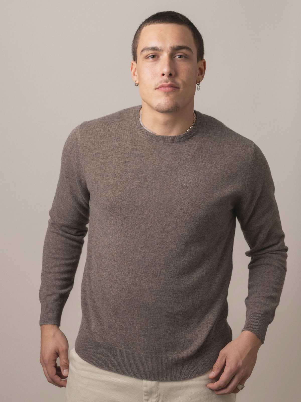 Visitor Clothing Men's Cashmere Sweater Otter