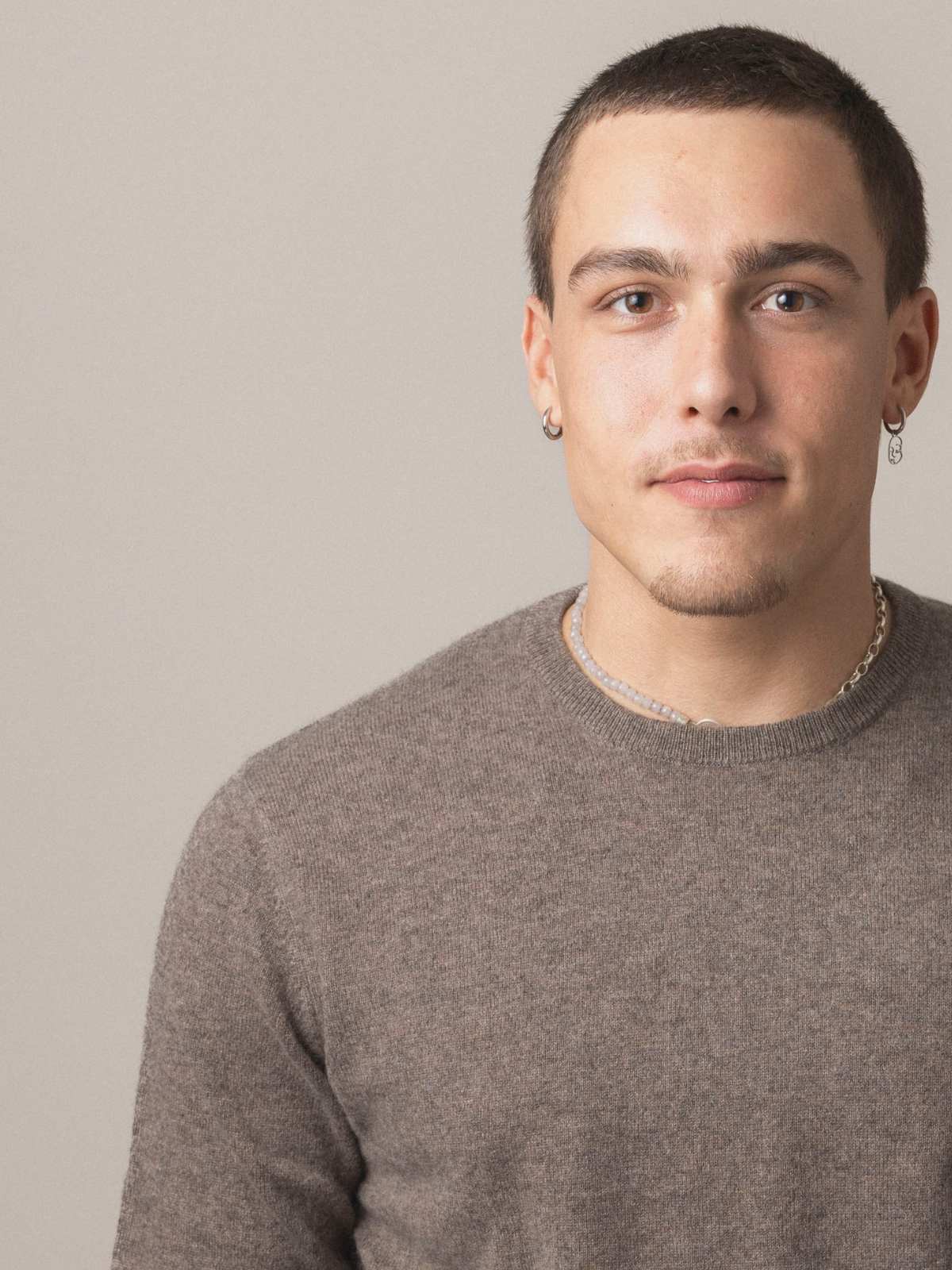 Visitor Clothing Men's Cashmere Sweater Otter