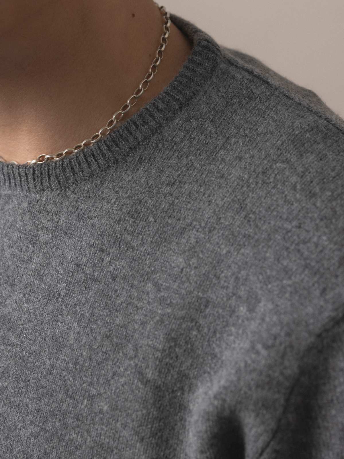 Visitor Clothing Men's Merino Cashmere Sweater Dark Grey