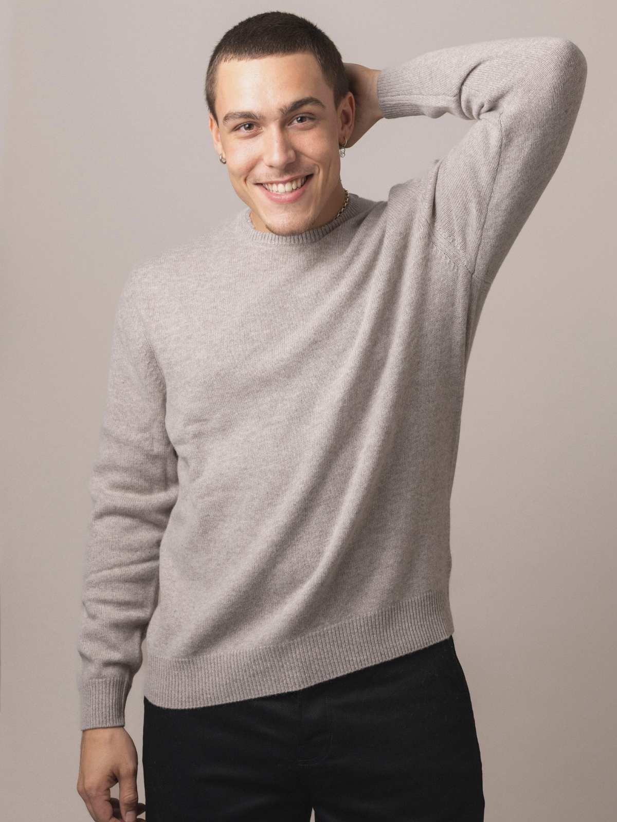 Visitor Clothing Men's Merino Cashmere Sweater Terrier