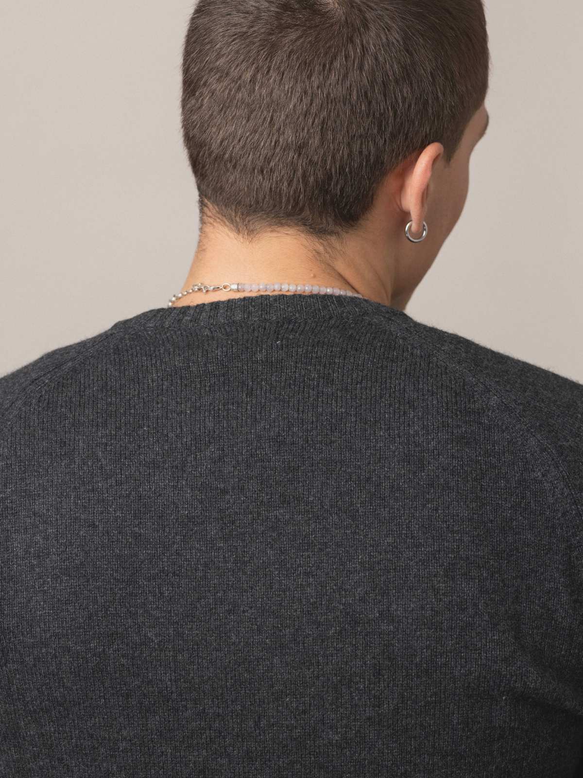 Visitor Clothing Men's Wool Yak Cashmere Sweater Charcoal