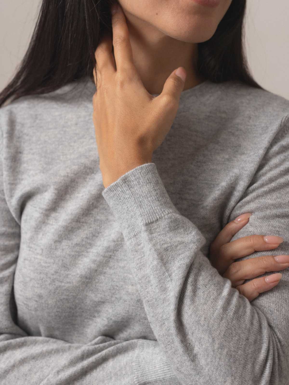 Visitor Clothing Women's Cashmere Airspun Sweater Oxford Grey