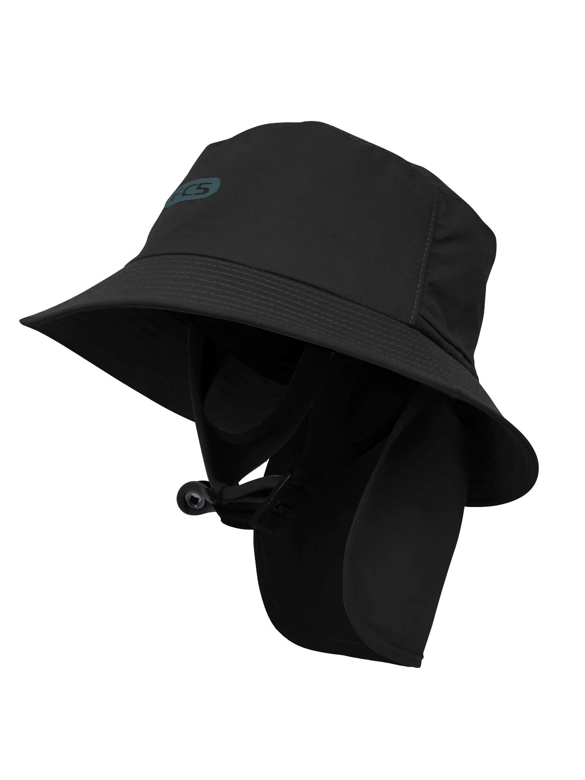 FCS Fins Essential Surf Bucket Hat Black Teal