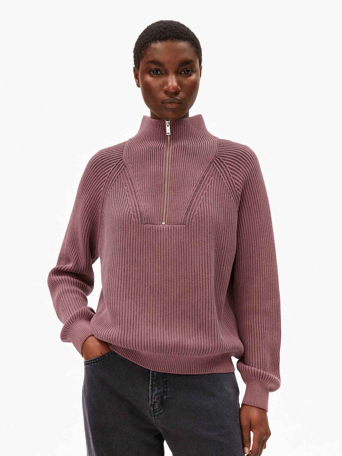 Armedangels Jumper Ronyiaas GMT Dye Dark Berry