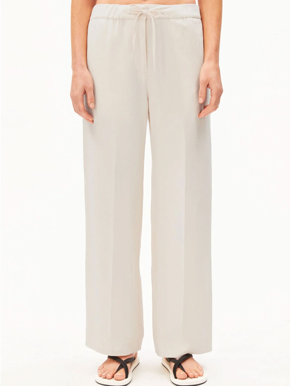 Armedangels Linen Blend Straight Leg Pant Oatmilk