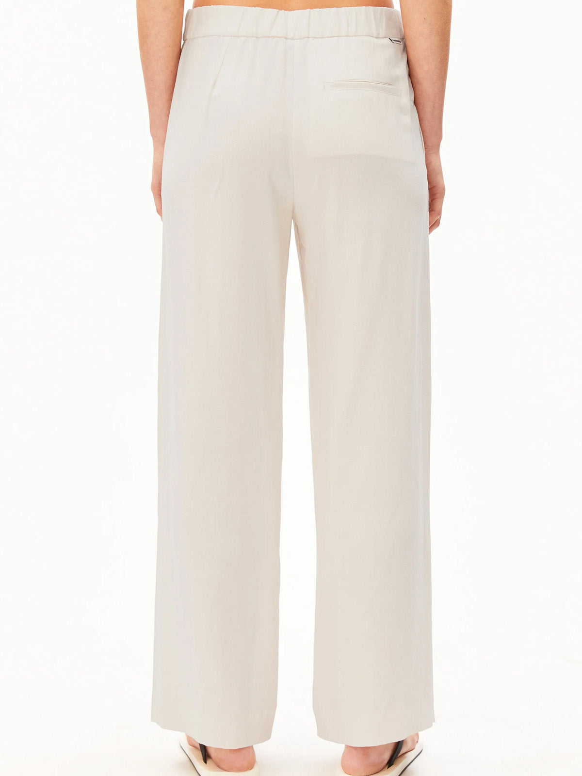 Armedangels Linen Blend Straight Leg Pant Oatmilk