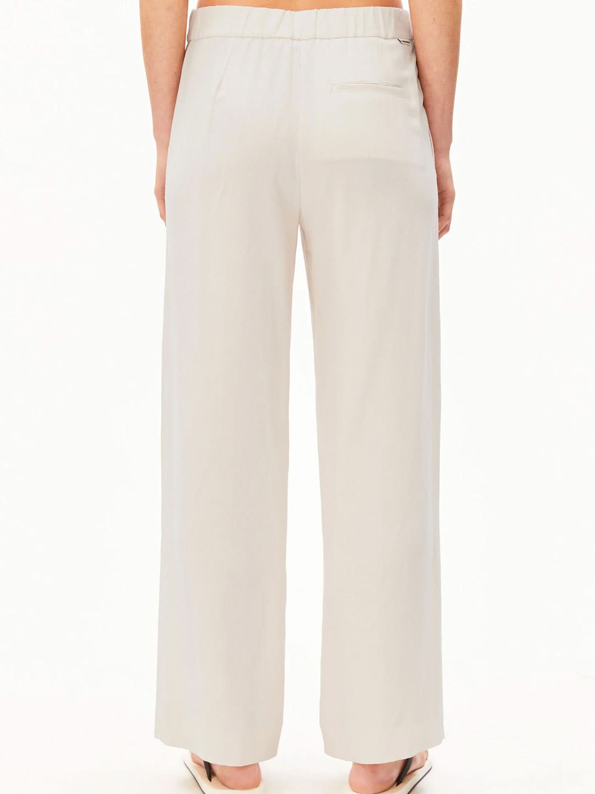 Armedangels Linen Blend Straight Leg Pant Oatmilk
