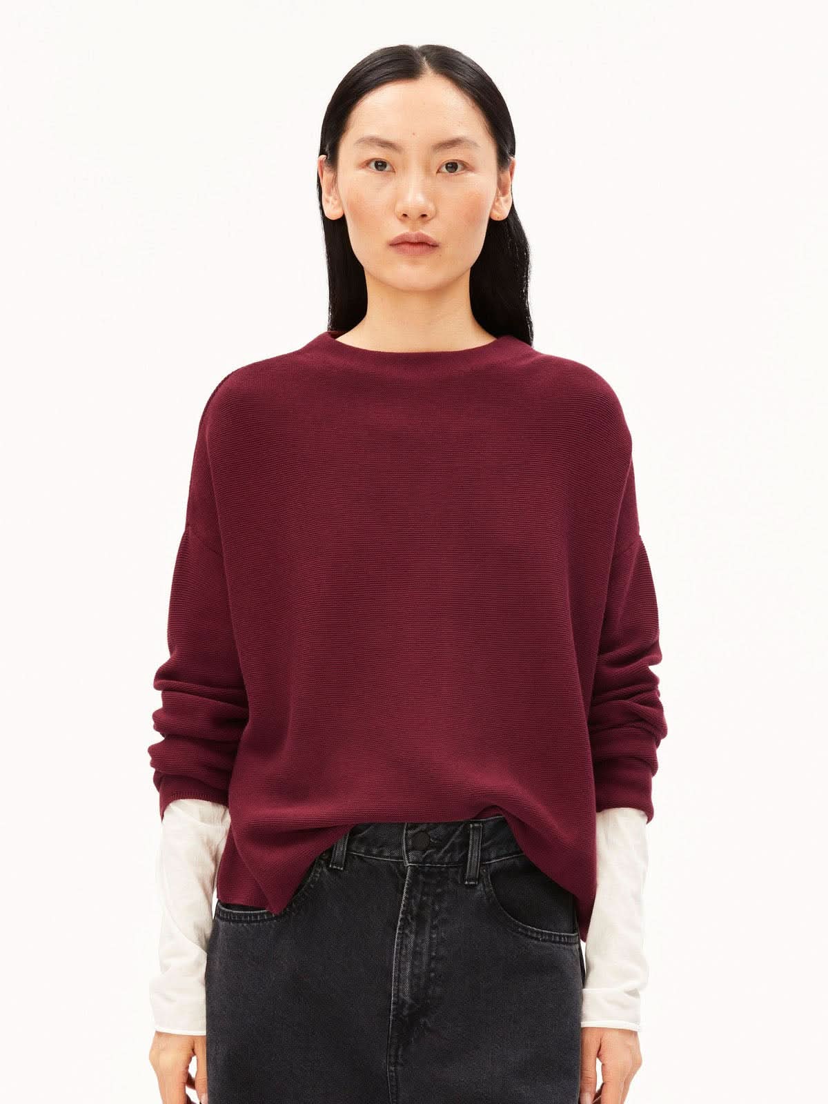 Armedangels Merinaa Links Links Sweater Velvet Red