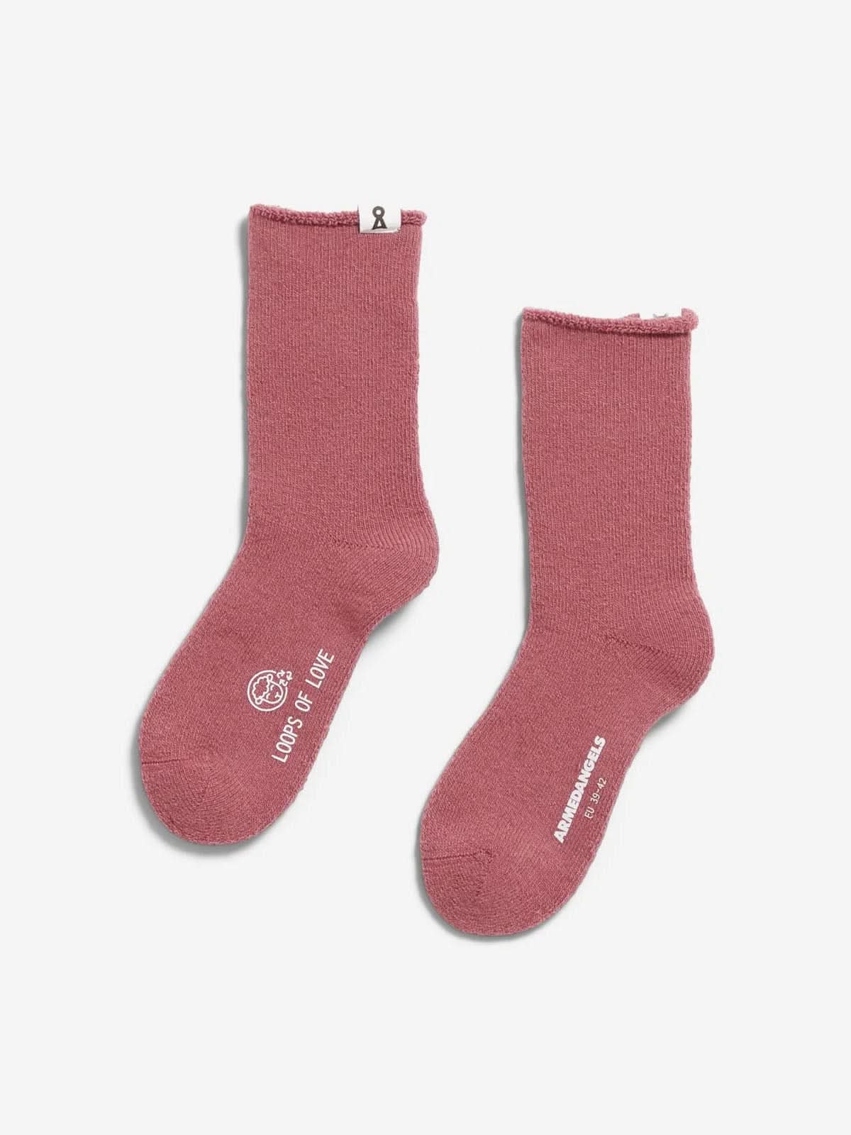 Armedangels Rec Wool Sock Velvet Ember