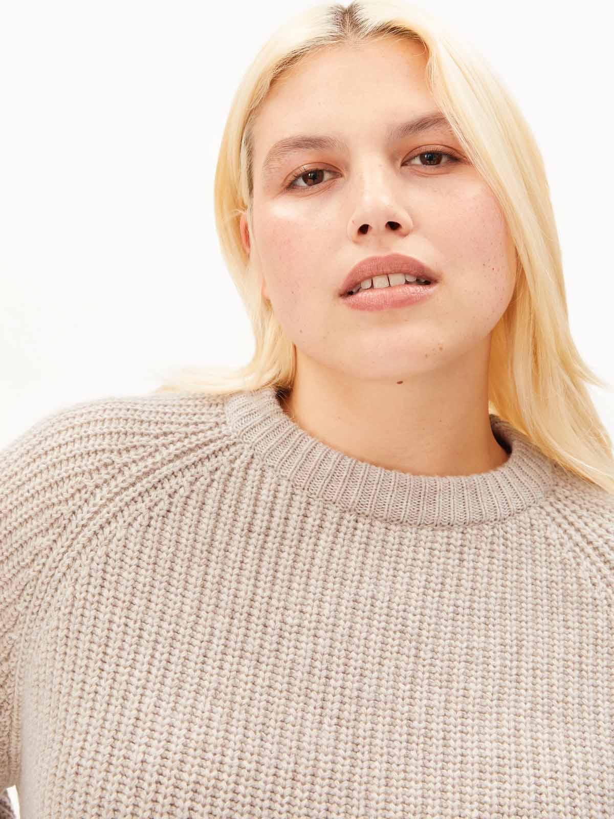 Armedangels Rib Knit Sweater Honey Melange