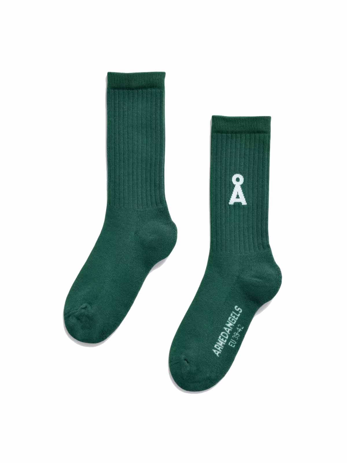 Armedangels Saamus Bold Socks Emerald Green