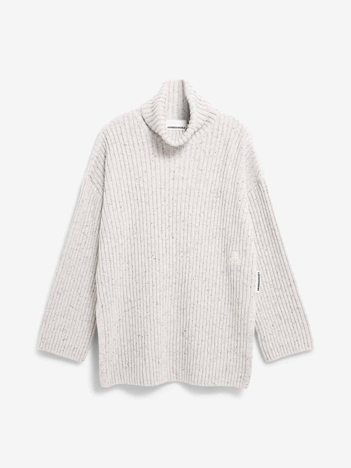 Armedangels Sabiraa Tweed Pullover Oatmilk Black