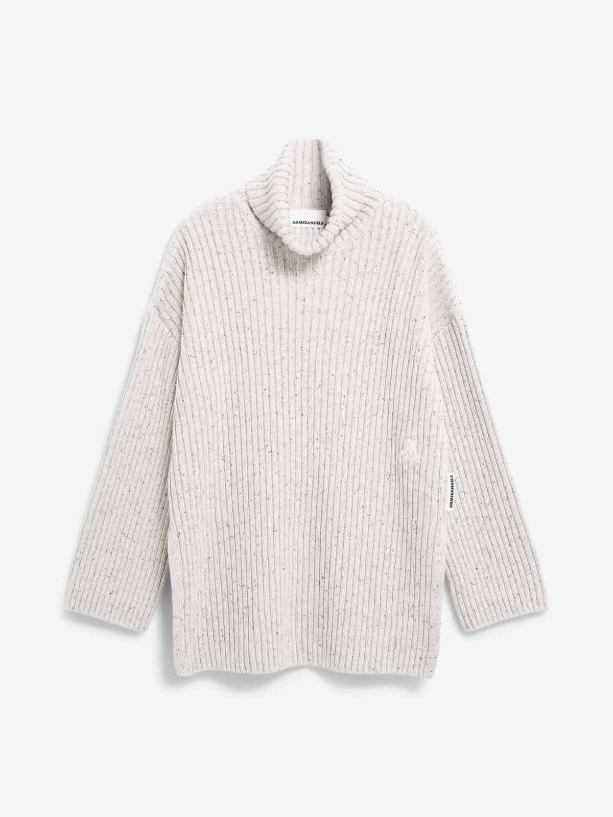 Armedangels Sabiraa Tweed Pullover Oatmilk Black