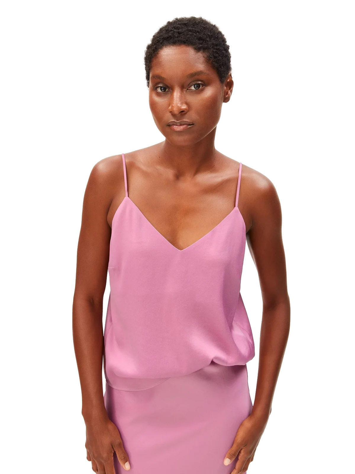 Armedangels Satin Spaghetti Strap Top Washed Berry