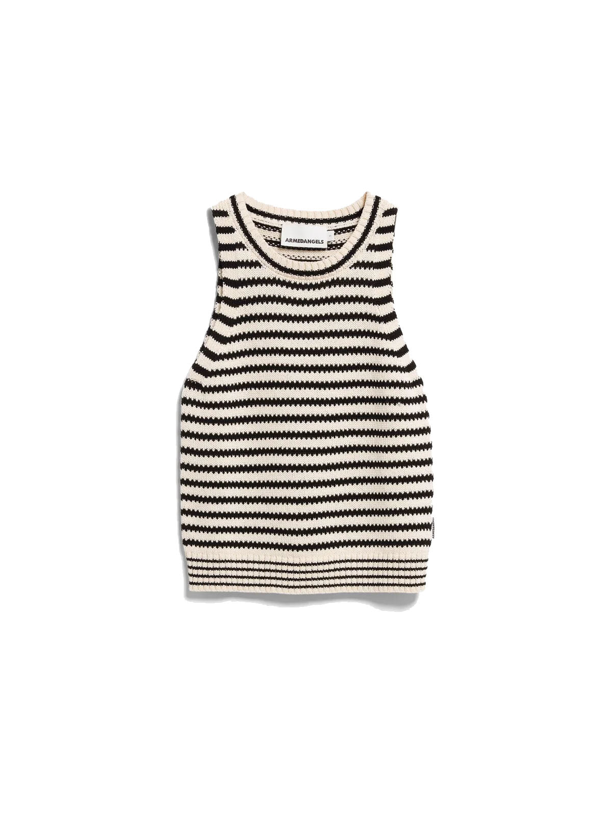 Armedangels Stripe Knit Top Undyed Black