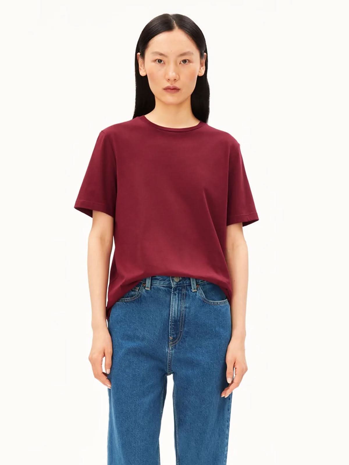 Armedangels T-Shirt Lualaa Velvet Red