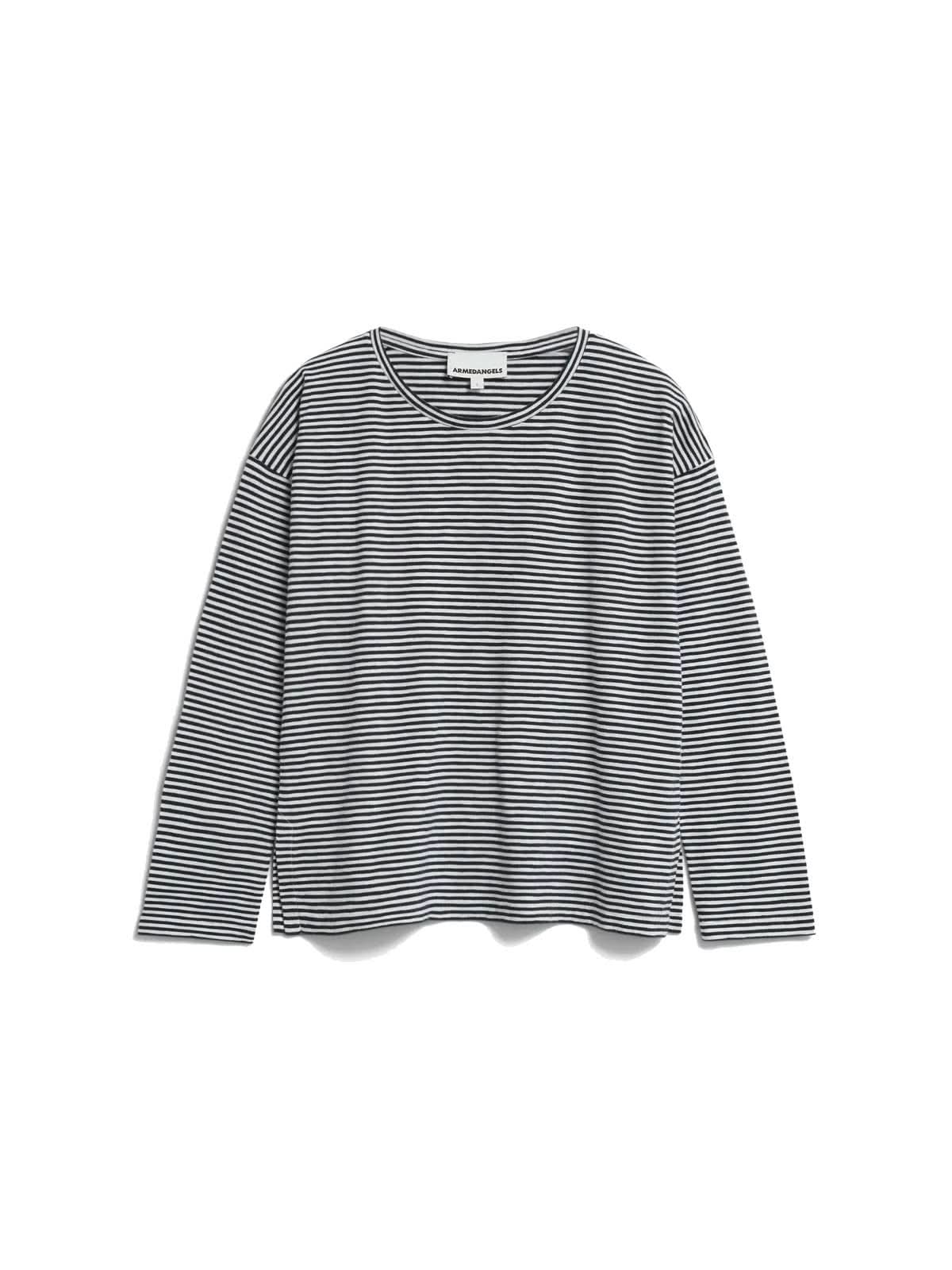 Armedangels Xianaa Stripes Longsleeve Black Oatmilk