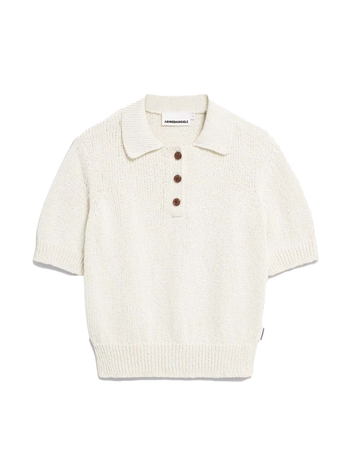 Armedangels Aanya Strick T-Shirt Oatmilk