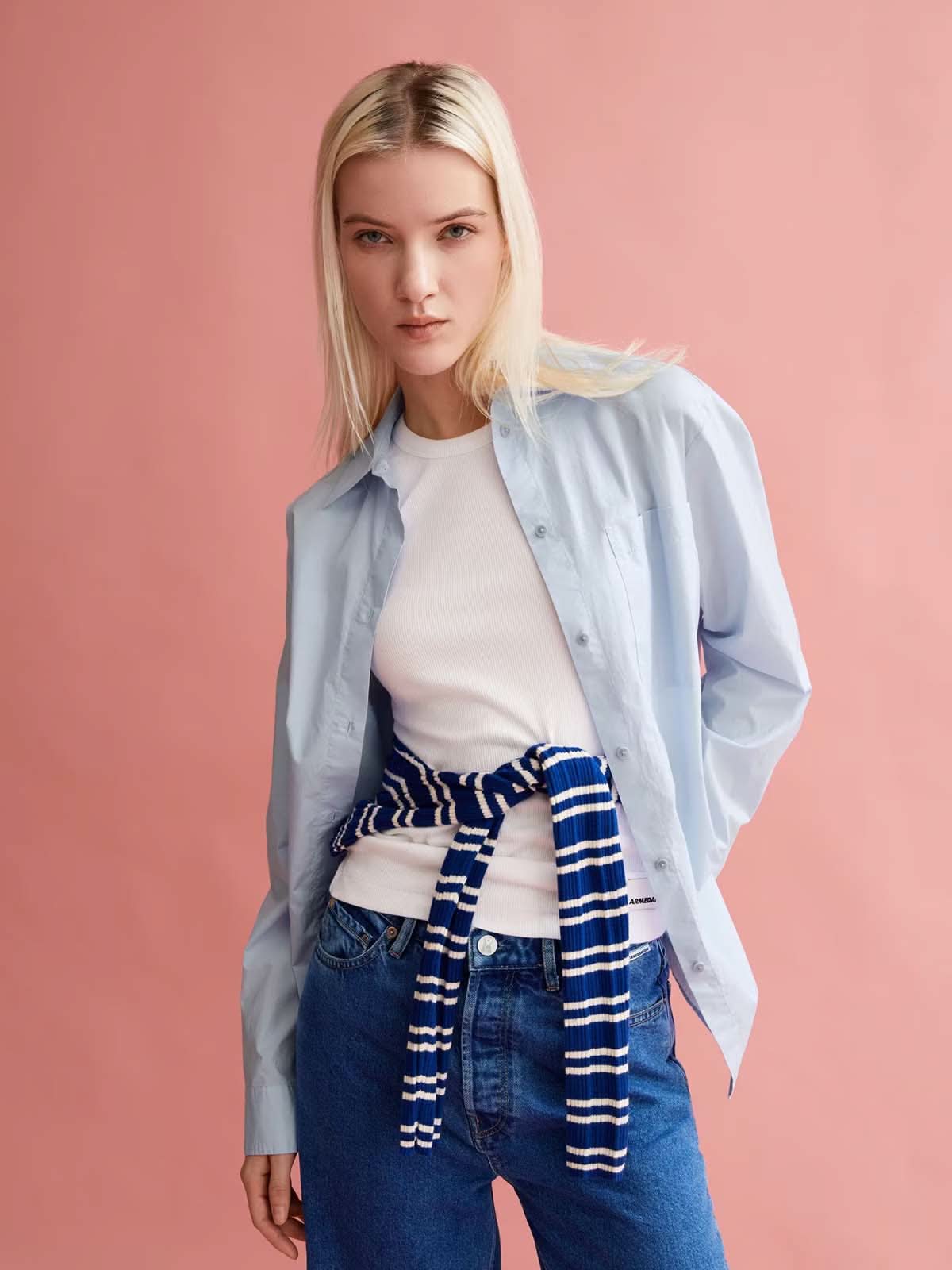 Armedangels Blouse Maalgaa Morning Sky