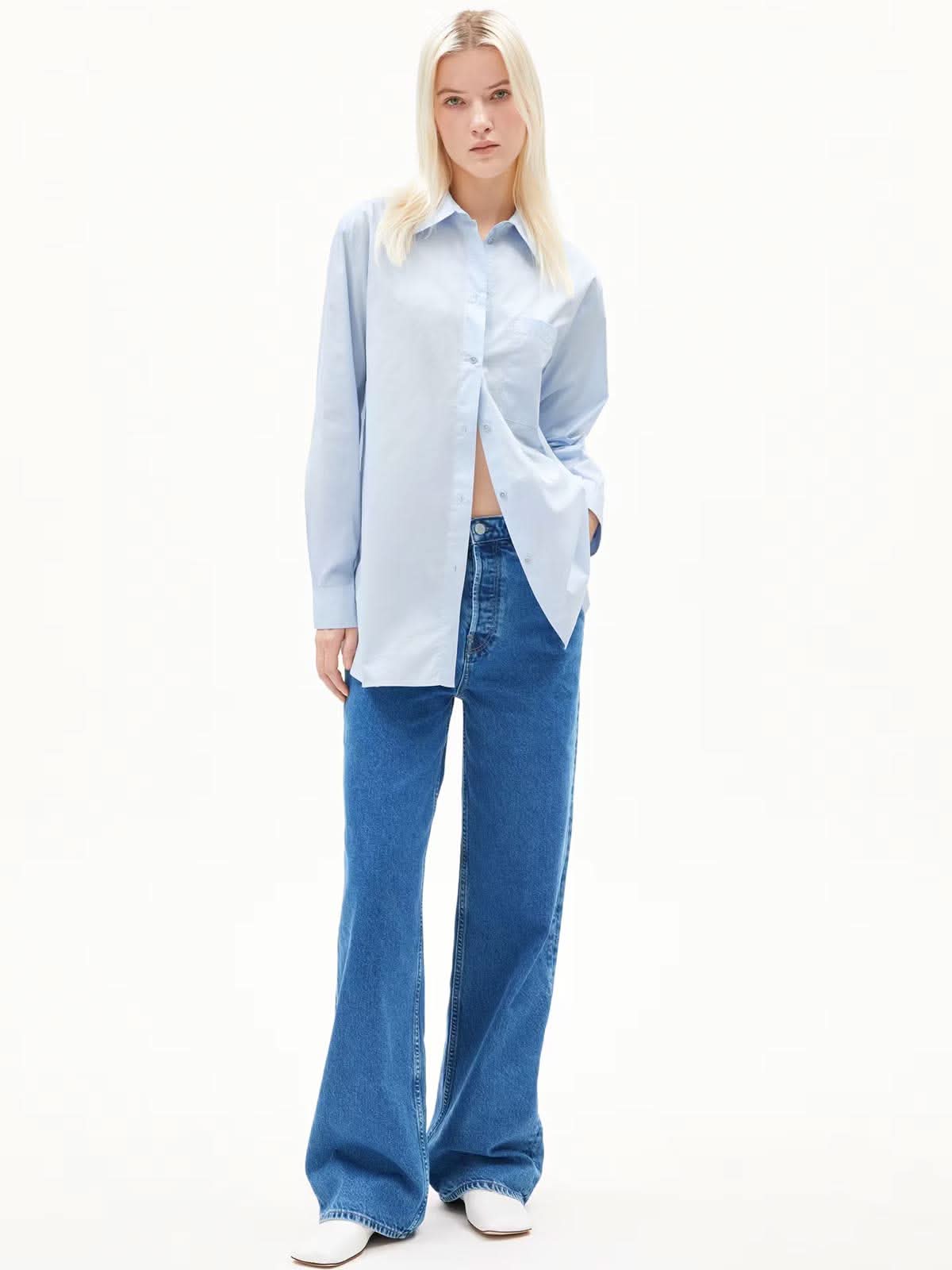 Armedangels Blouse Maalgaa Morning Sky