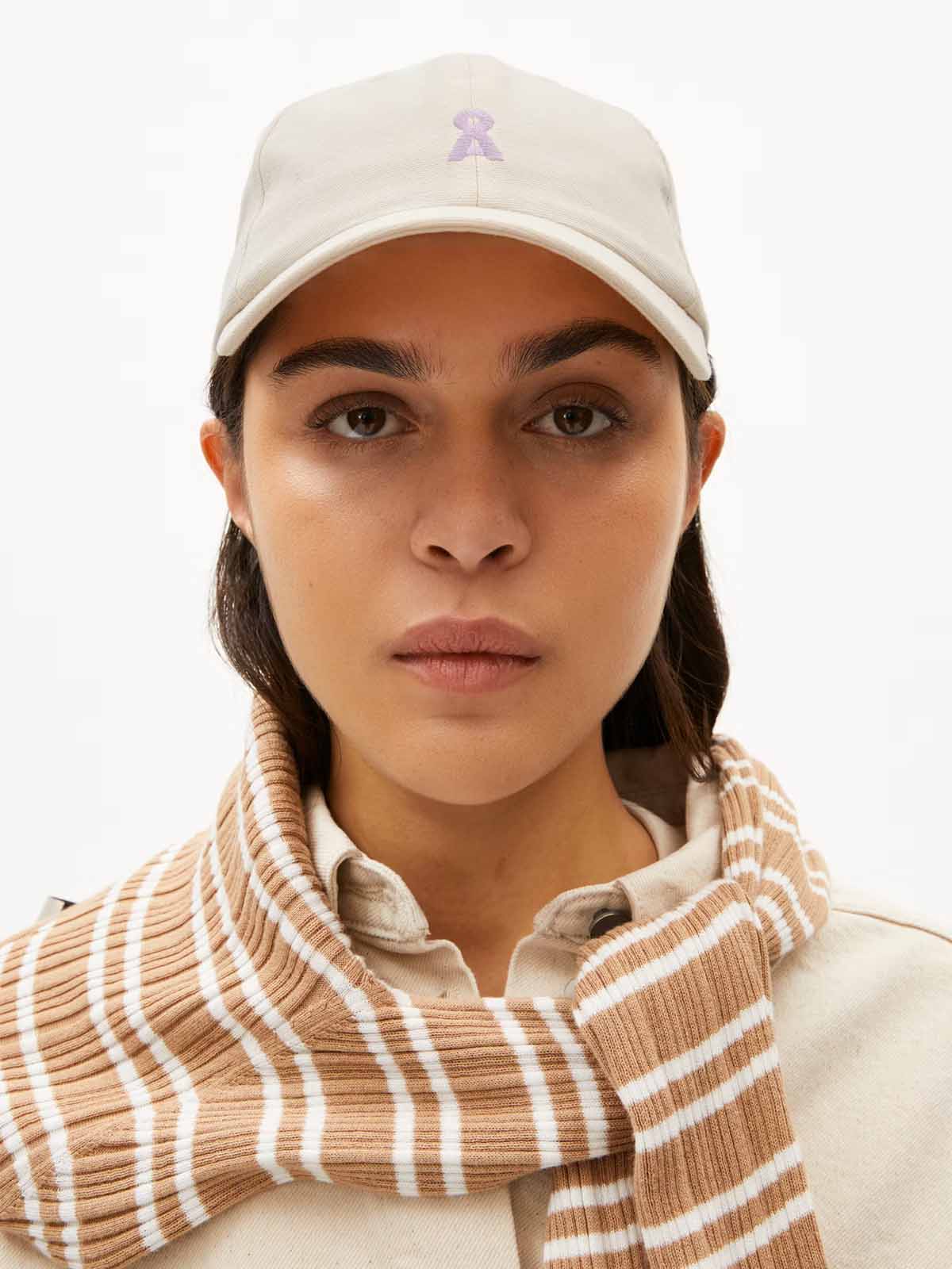 Armedangels Cap Yenaas Bold Oatmilk-Lavender Light