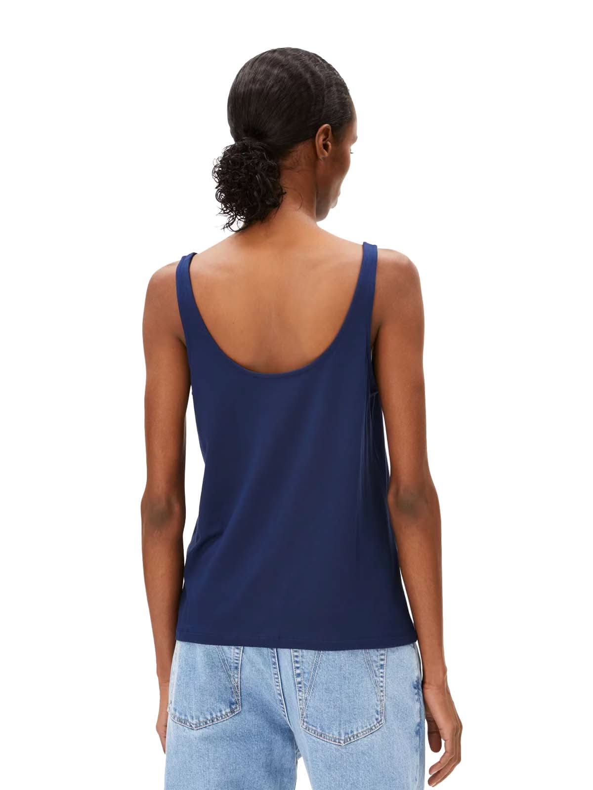 Armedangels Tank Top Ashraani Solid Blue Noon