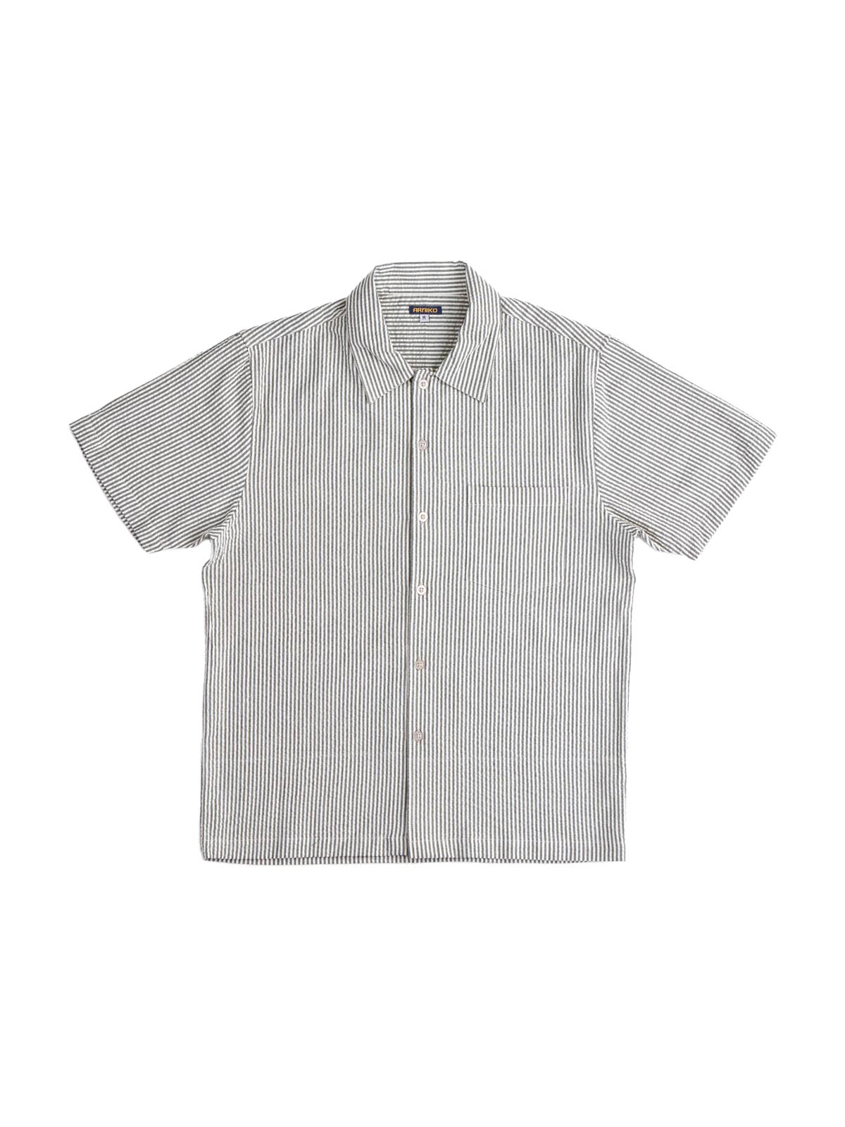 Arniko Bobby Shirt Green White Seersucker