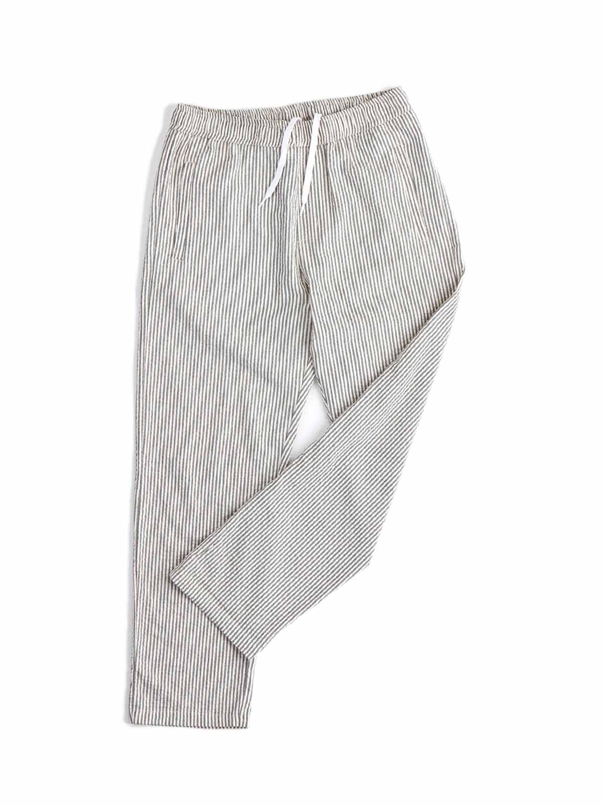 Arniko Pants Nigen Green White Seersucker