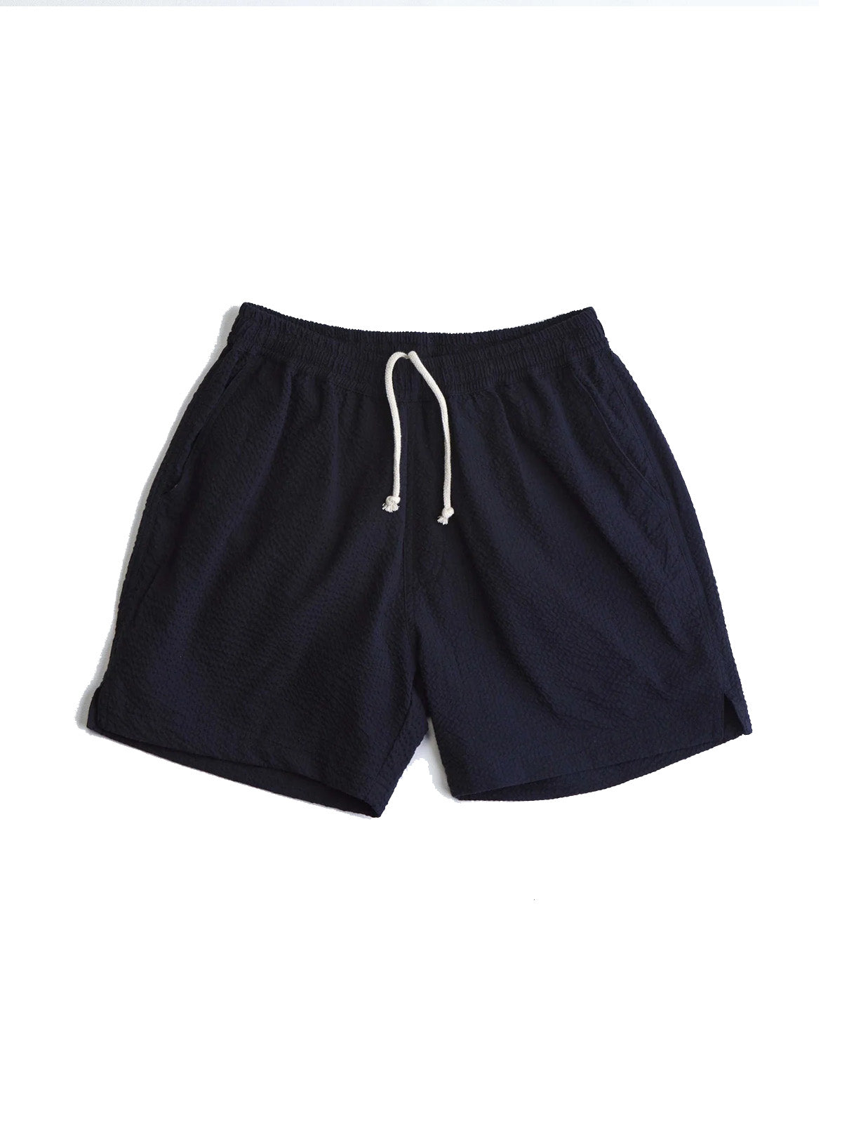 Arniko Rishi Shorts Navy Seersucker
