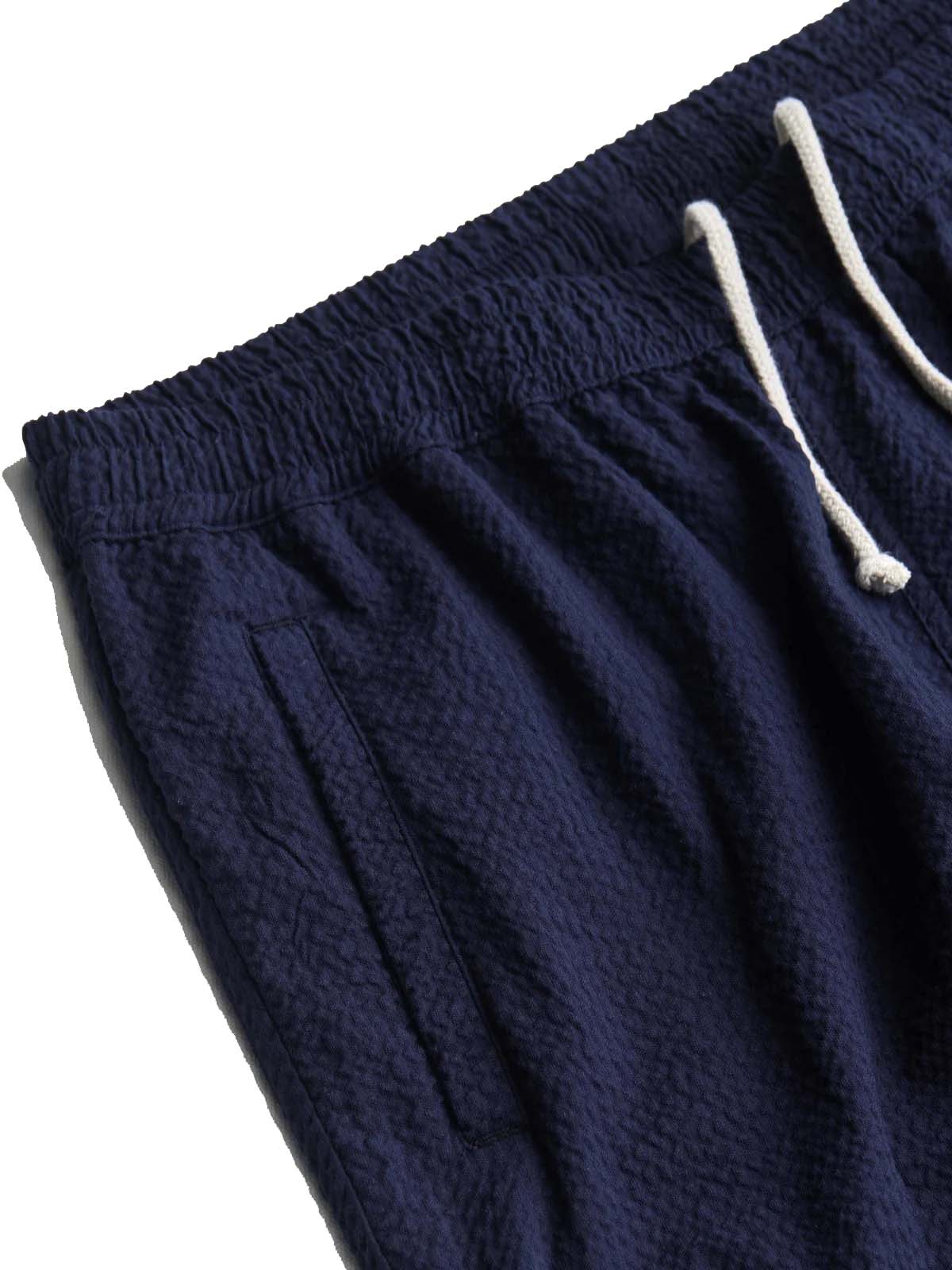 Arniko Pants Nigen Navy Seersucker
