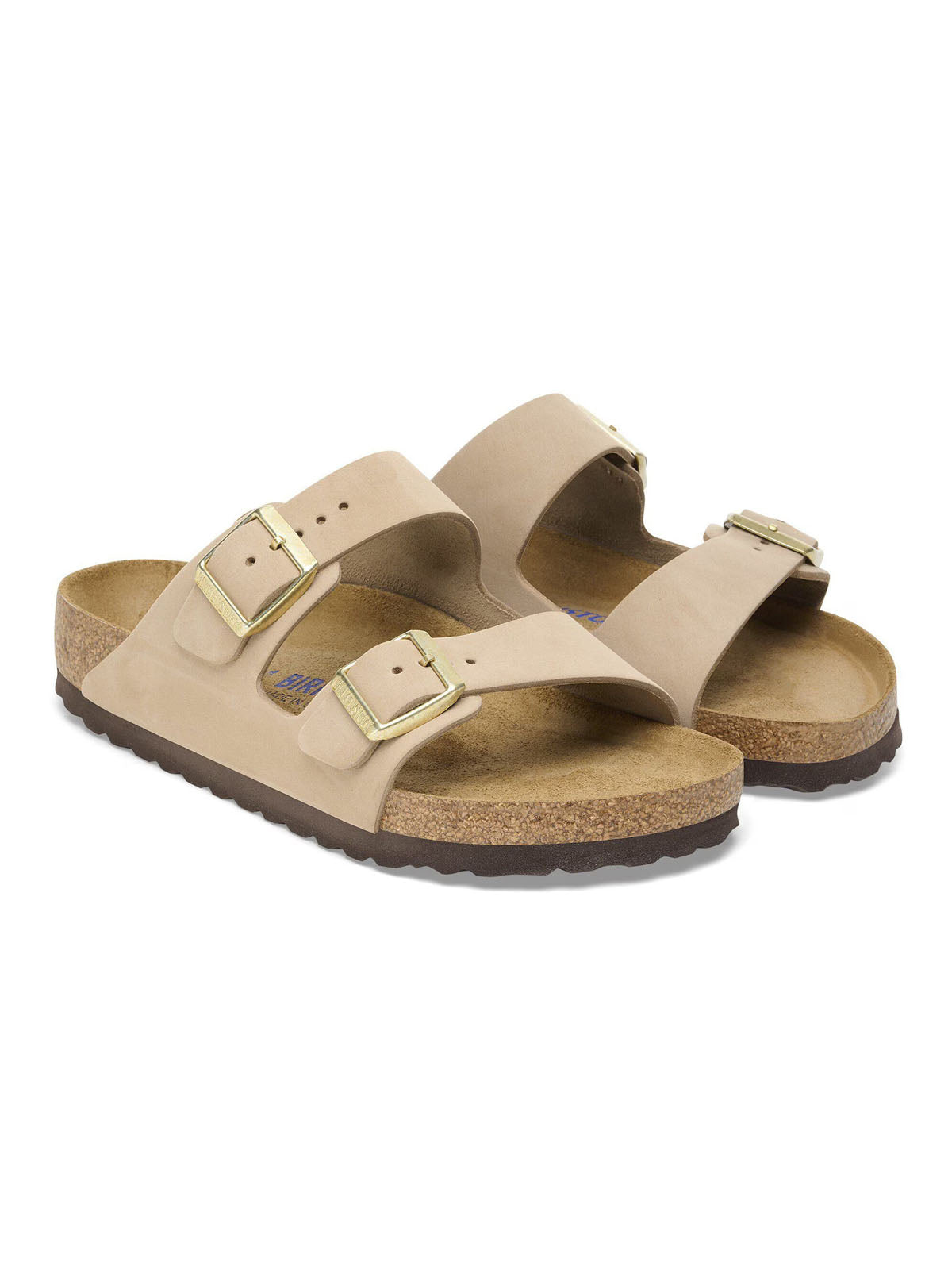 Birkenstock Arizona Soft Footbed Nubuk Sandcastle Narrow Fit