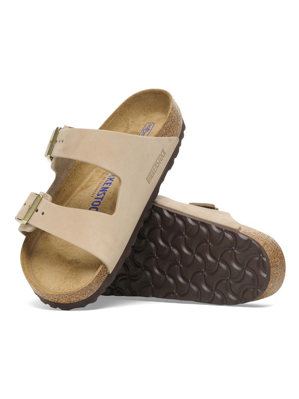 Birkenstock Arizona Soft Footbed Nubuk Sandcastle Narrow Fit