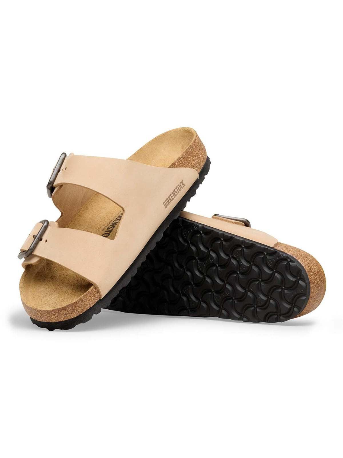 Birkenstock Arizona WB Cuir Nubuk Sandcastle Narrow Fit
