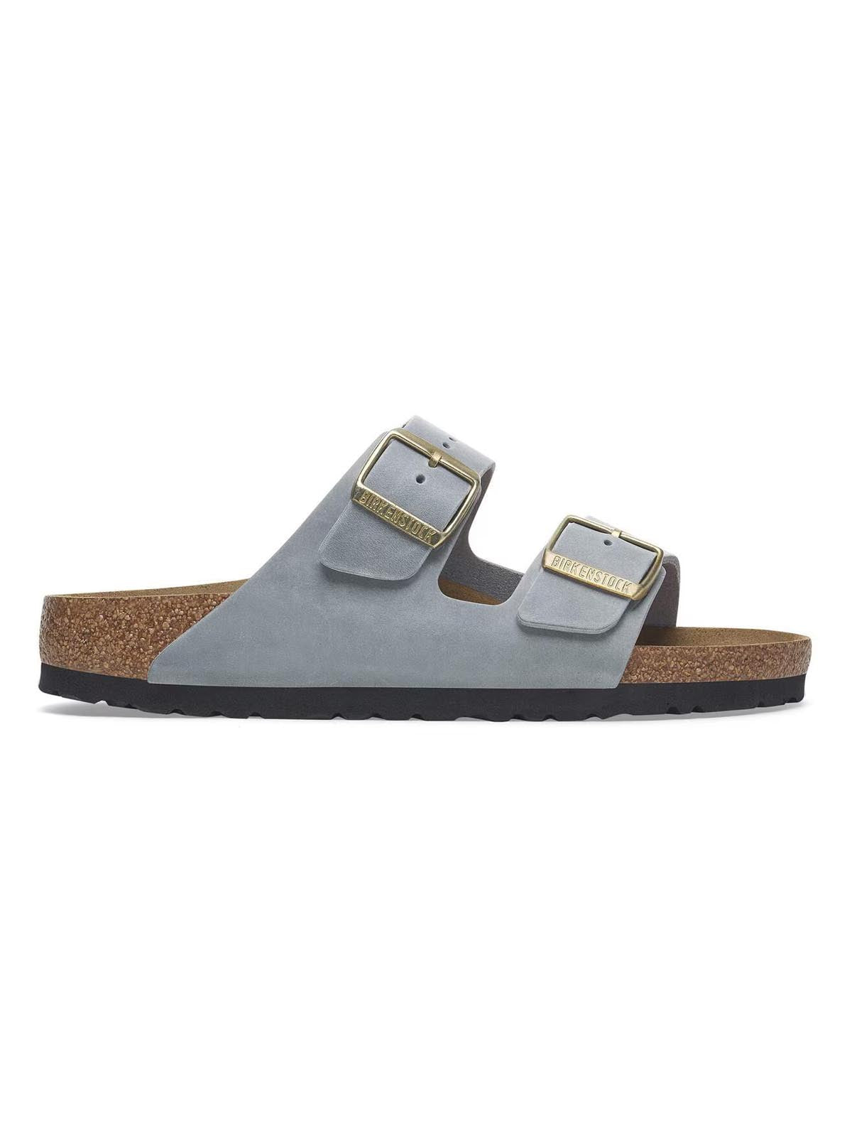 Birkenstock Arizona Waxy Leather Basalt Grey Narrow Fit