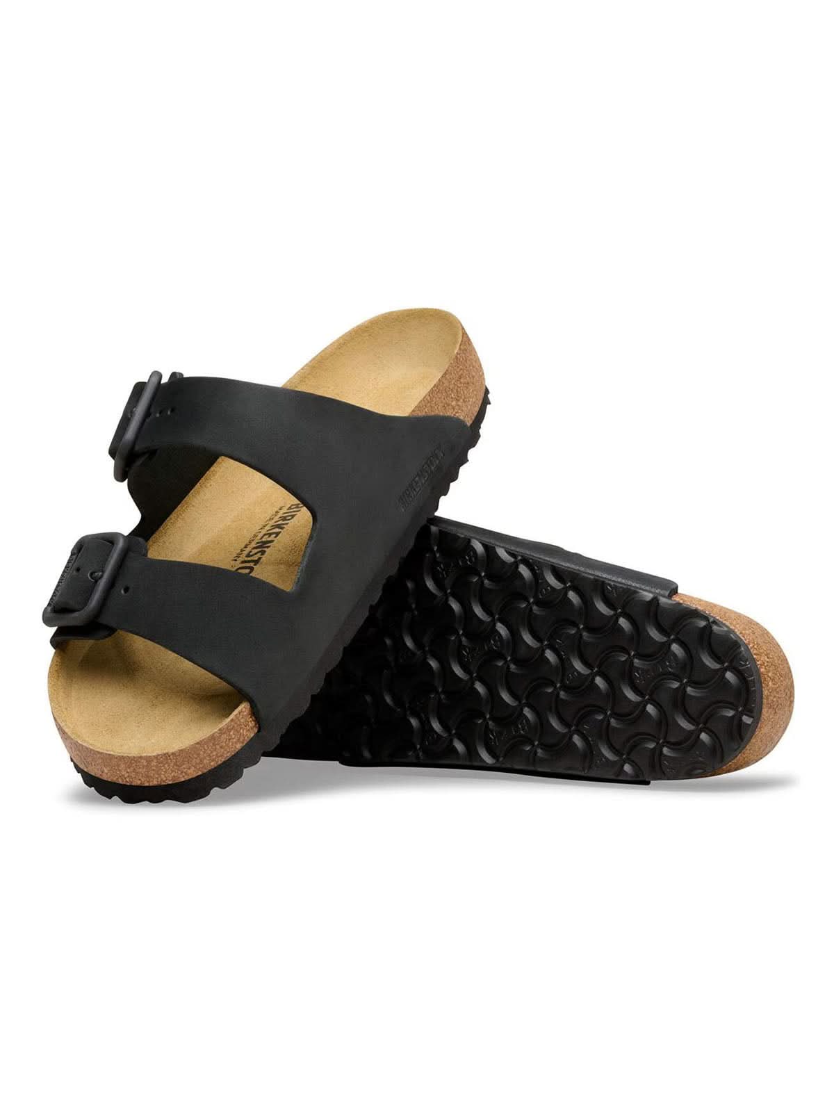Birkenstock Arizona Wire Buckle Nubuk Black Regular Fit