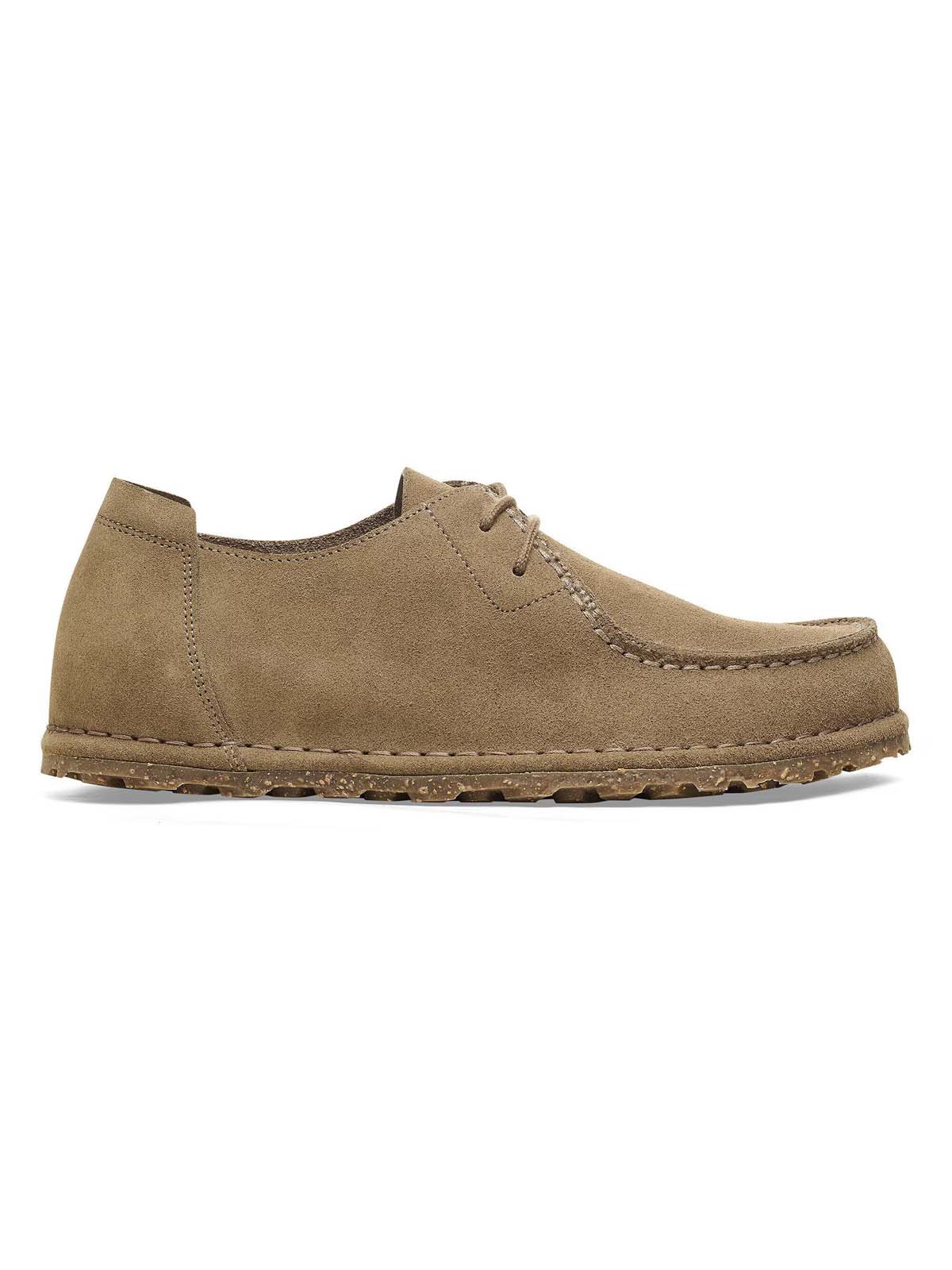 Birkenstock Utti Lace Suede Leather Gray Taupe Narrow Fit