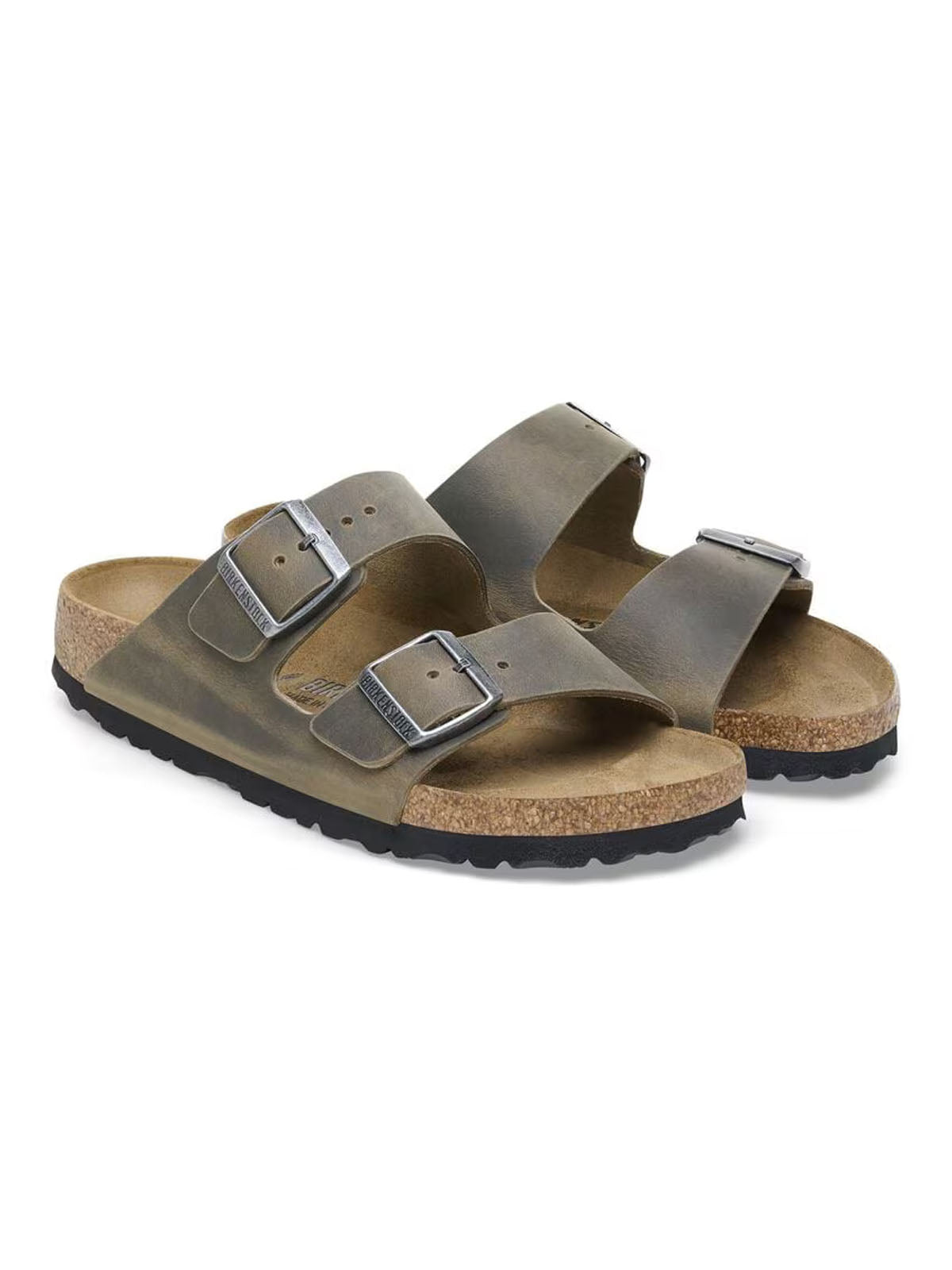 Birkenstock Arizona Oiled Leather Faded Khaki Regular Fit