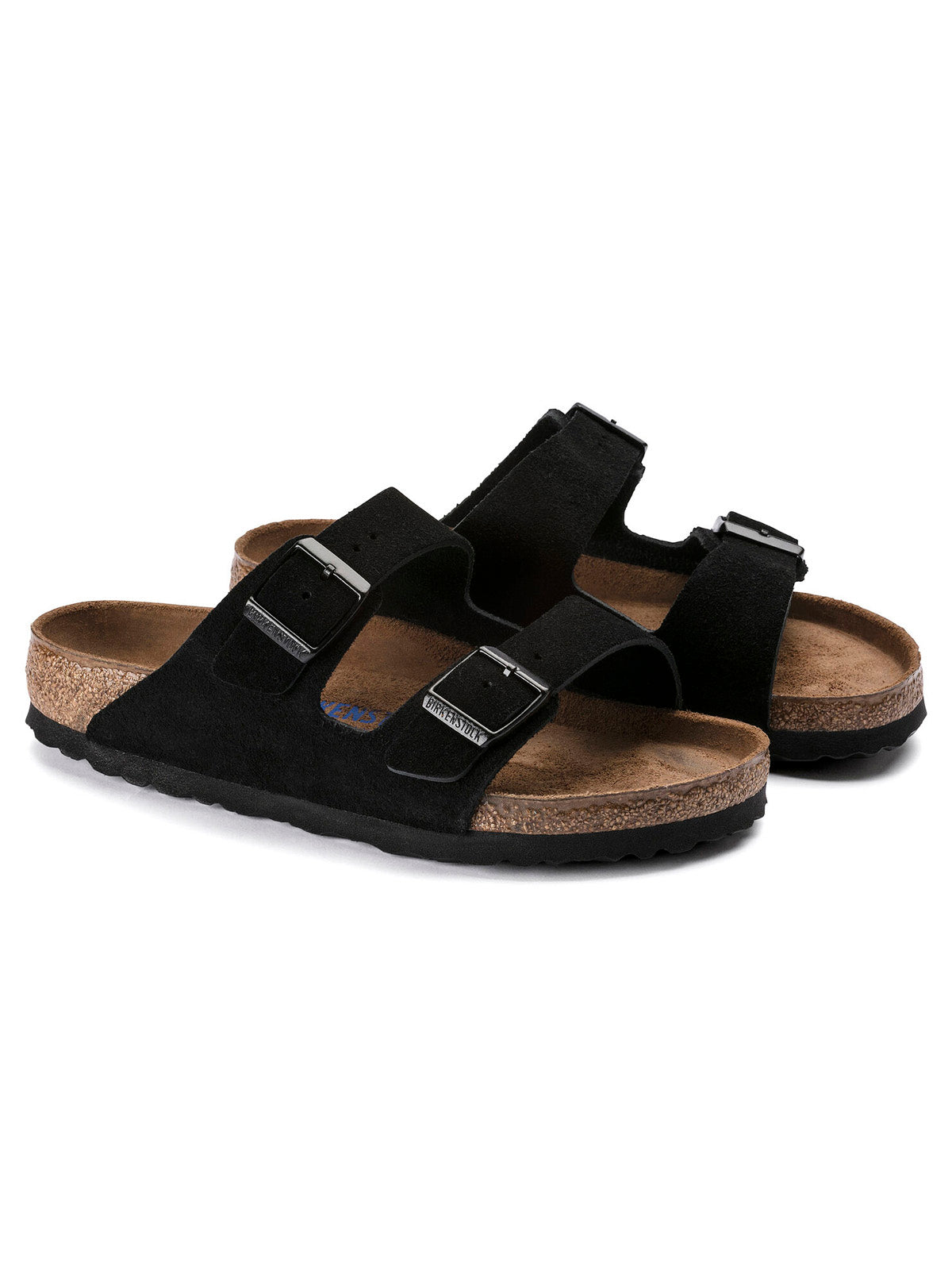 Birkenstock Arizona Suede Leather Black Regular Fit