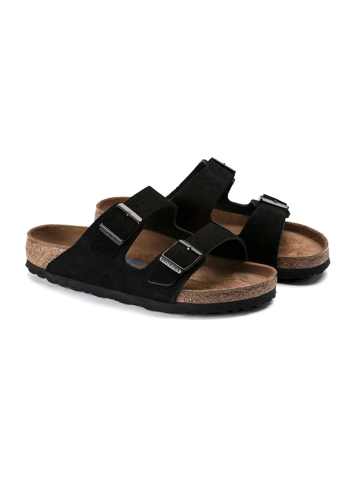 Birkenstock Arizona Suede Leather Black Narrow Fit
