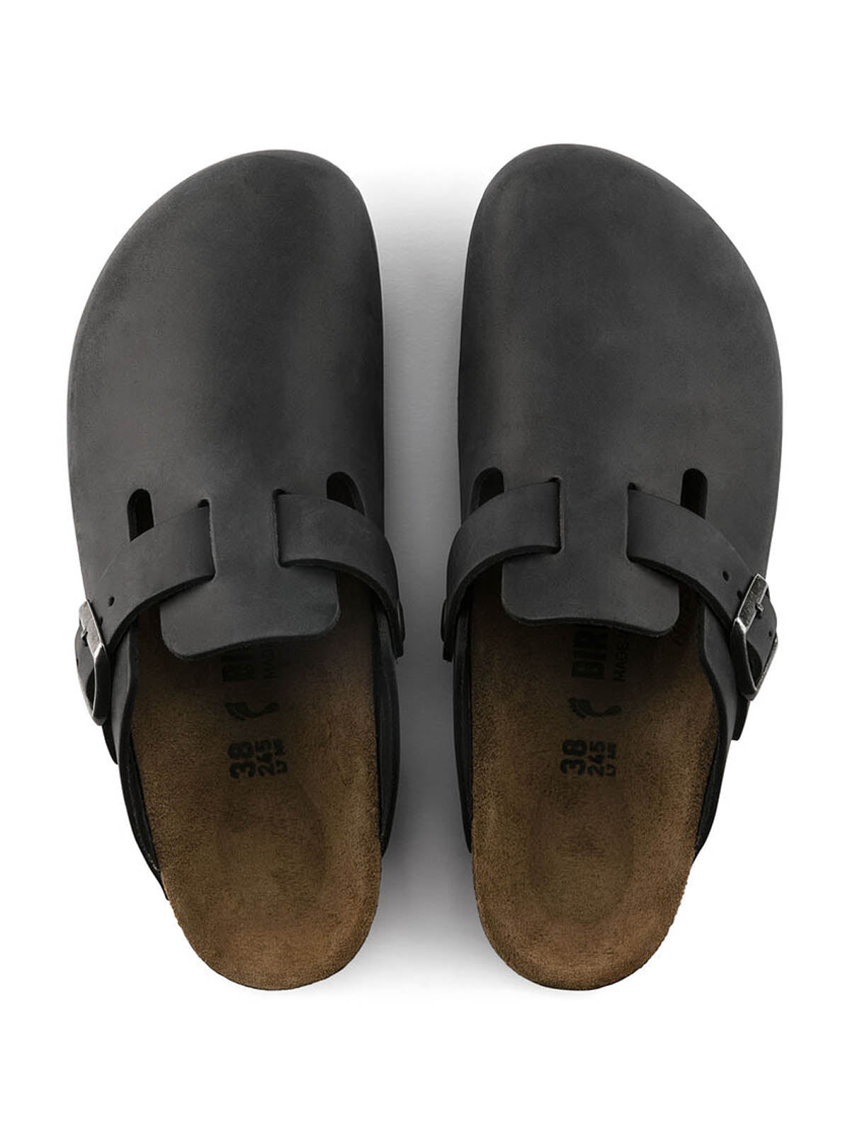 Birkenstock Boston Oiled Leather Black Narrow Fit