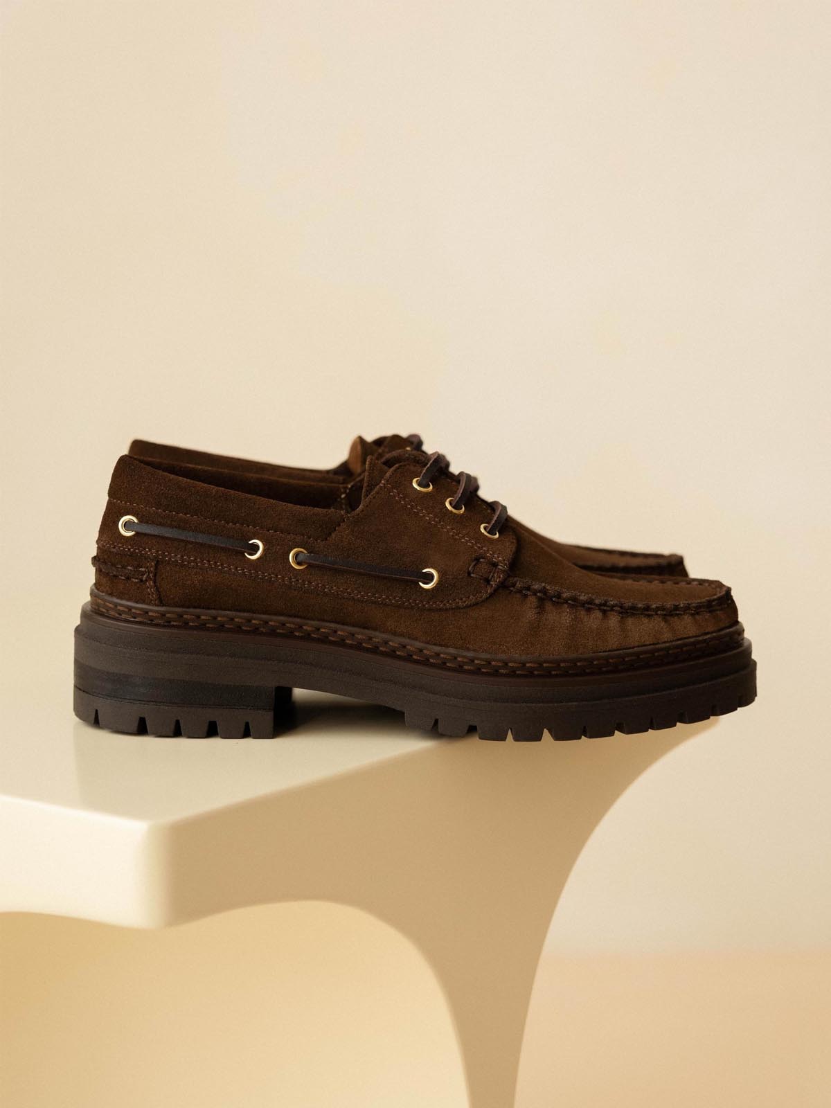 Bobbies Farah Boat Shoes Rockies Brown / Suede Leather