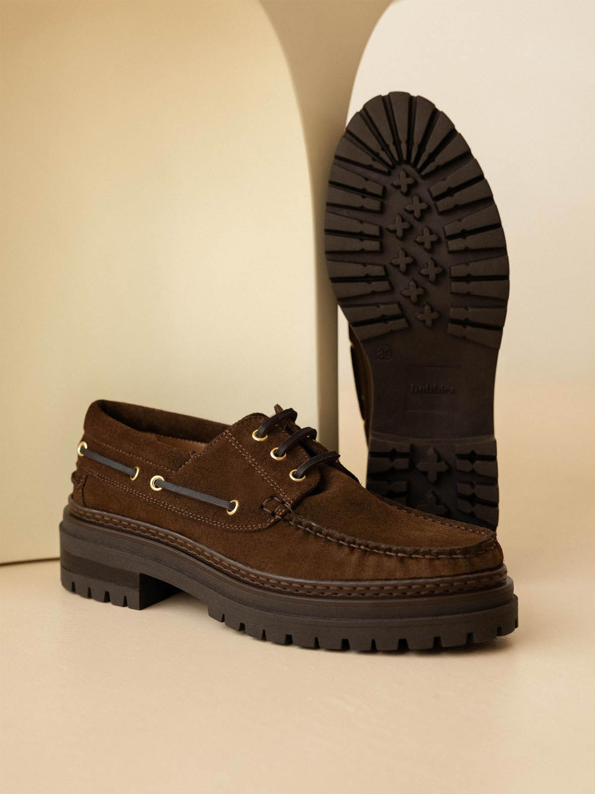 Bobbies Farah Boat Shoes Rockies Brown / Suede Leather