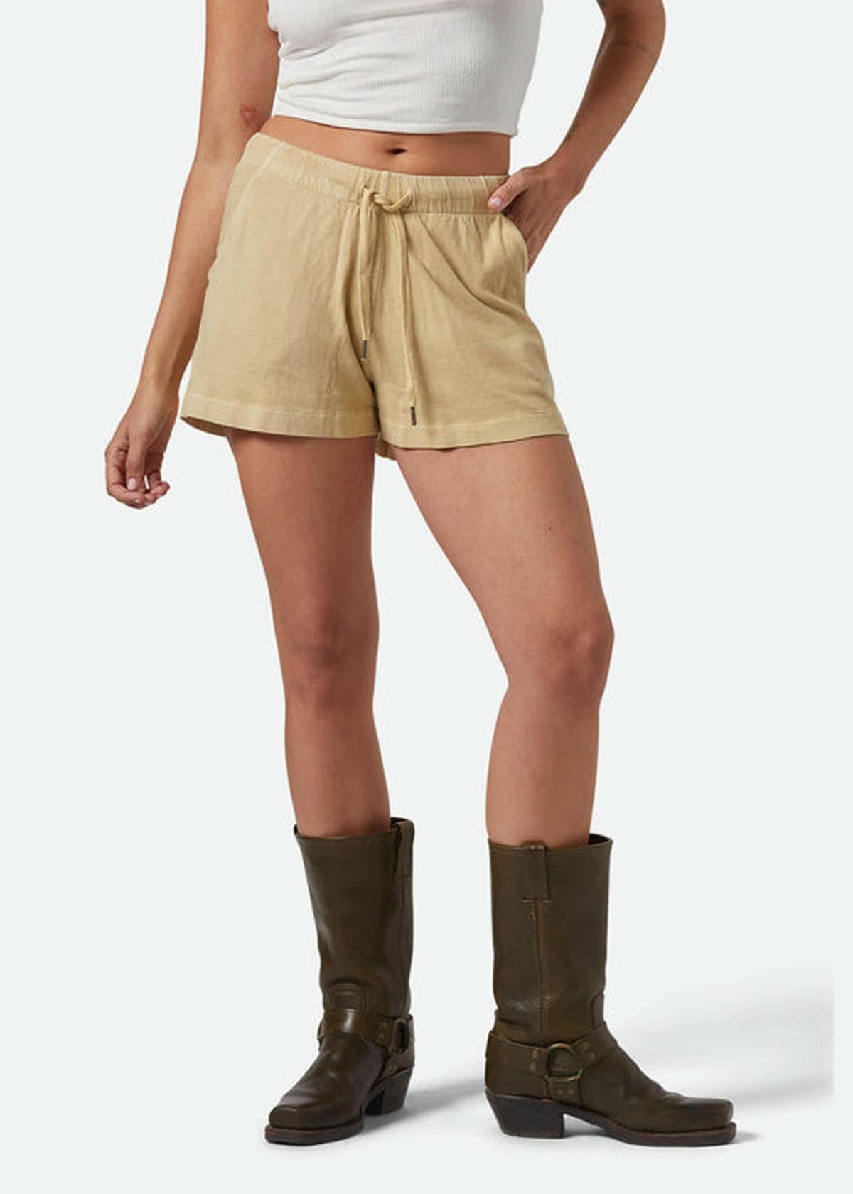 Brixton W's Carfree Short Pale Khaki